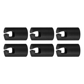 Perfeclan Trampoline Fencing Pole Covers Protective Cover Protector Waterproof Repair Trampoline Shell Pole Cap for Boys Outdoor Home Black 6pcs