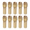 sourcing map 10pcs Brass Collet 3.2mm Brass Drill Chucks Mini