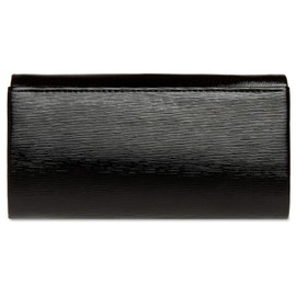 Caspar TA504 Elegant Women's Shiny Clutch Evening Bag, black