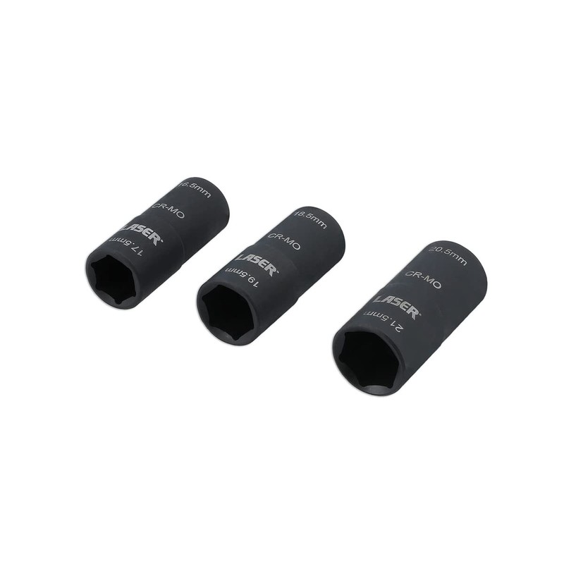 Laser Tools 8214 Double Ended Damaged Wheel Nut Socket Set