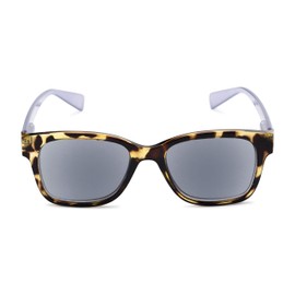Readers.com Reading Sunglasses: The Azalea Reading Sunglasses Plastic Retro Square Style for Women - Tortoise/Purple with Smoke, 1.75