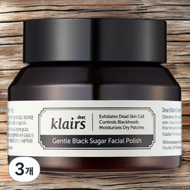 Klairs Skin Elasticity Dead Skin Gentle Black Sugar Facial Polish Scrub 3pcs 110g / 클레어스 피부탄력 피부각질 젠틀 블랙 슈거 페이셜 폴리쉬 스크럽 3개 110g