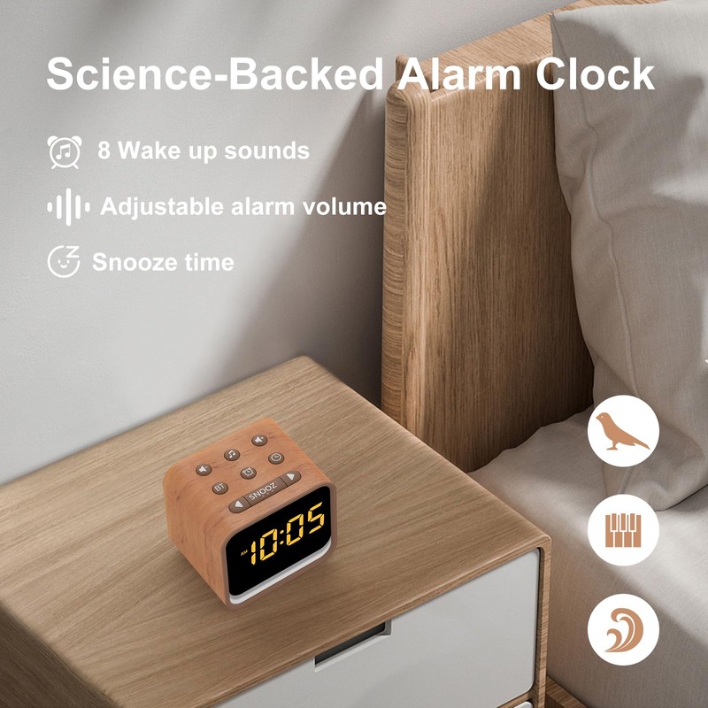 Housbay White Noise Machine with Alarm Clock for Bedrooms, Bluetooth