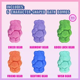 Care Bears 6 Pack Bubblegum Scented Bath Bombs - Ages 3+ Character Molded Bath Bombs – Fun & Bright Colors - Great Birthday Gifts, Stocking Stuffers, Slumber Parties, Spa Days & More by Townley Girl
