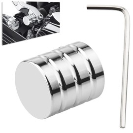 HAZAWA Heel/Toe Shifter Shaft Cap End Cover Compatible with Harley 1986-2017 FL Softail, 1988-2025 Touring Road King Street Electra Glide, 2008-later Trike Models (Chrome)