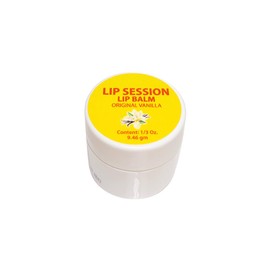 Lip Session Lip Balm Vanilla (Original) Flavor .33 Oz. Jar with Vitamin E & Cocoa Butter - Moisturizes & Soothes Dry, Cracked, or Chapped Lips (1)