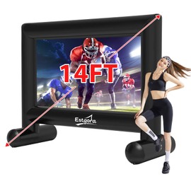Estgora 14FT Inflatable Movie Screen Outdoor, Blow Up Projector Screen for Outside Front & Rear Projection Screen with Blower for Backyard Home Theater Pool