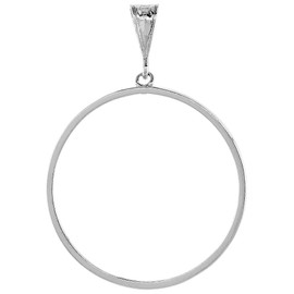 Sterling Silver 1 Onza Plata Libertad Bezel 36 mm Coins Prong Back Square Edge Coin NOT Included