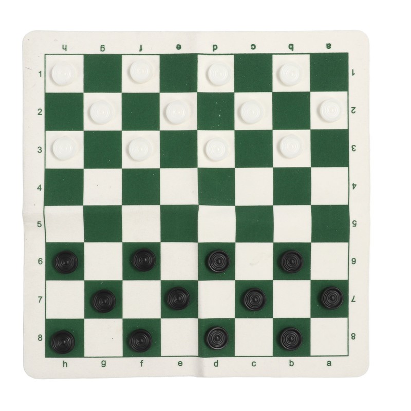 Chess Checkers Set PP Chess Pieces PU Imitation Leather Chess