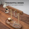 muso wood Walnut Key Stand for Entryway Table, Wooden Key