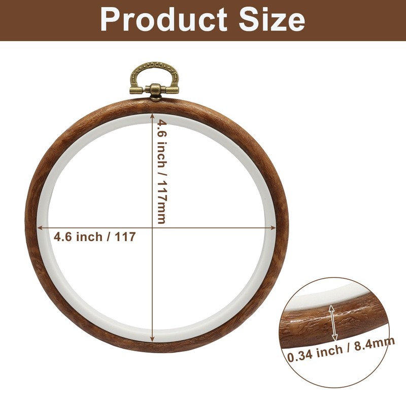Bonsicoky 15 Pack 5 Inch Round Embroidery Hoops