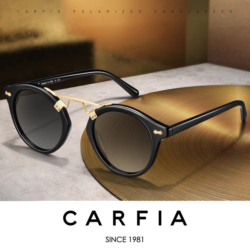 CARFIA Elegant Women's Polarised UV400 Sunglasses for Small and Narrow