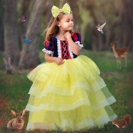 KISZU Large 5 Inch Glitter Hair Bows Clips, Sparkling Sequin Big Bow HairPins for Baby Girls Children Teens and Women (Yellow)