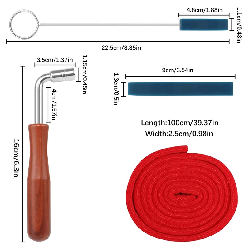DMZK 8 Pieces Piano Tuning Kit Tools, Includes Tuning Band,