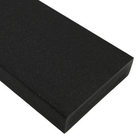 BuyPlastic Tangent Poly Lumber - Black, 2x6 (1.5" x 5.5"), 72" L
