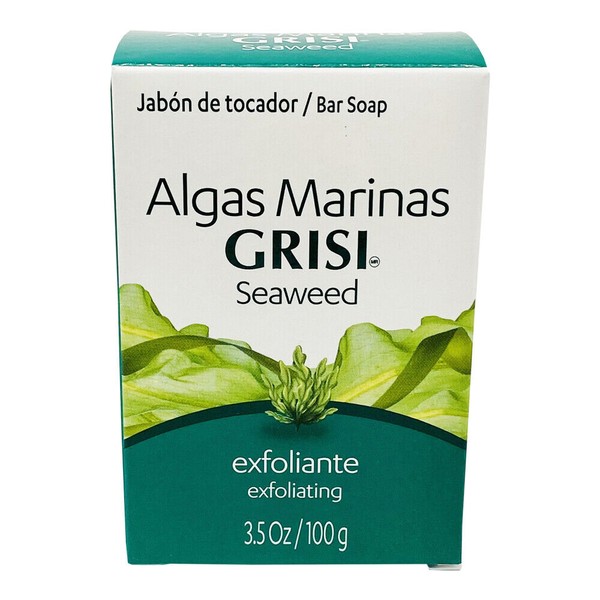 Grisi Exfoliating Seaweed Soap. Cleans Face & Body and Clears Dead Skin. 3.5 oz
