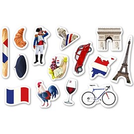 DH-Konzept Neues großes Frankreich-Konfetti, ca. 2 bis 8 cm. 42 Stück