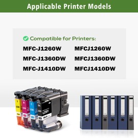 GREENPRINT LC501 LC5014PK Compatible Ink Cartridges Standard Capacity for MFC-J1260W MFC-J1360DW MFC-J1410DW Printers (4 Colors Set, Black Cyan Magenta Yellow)