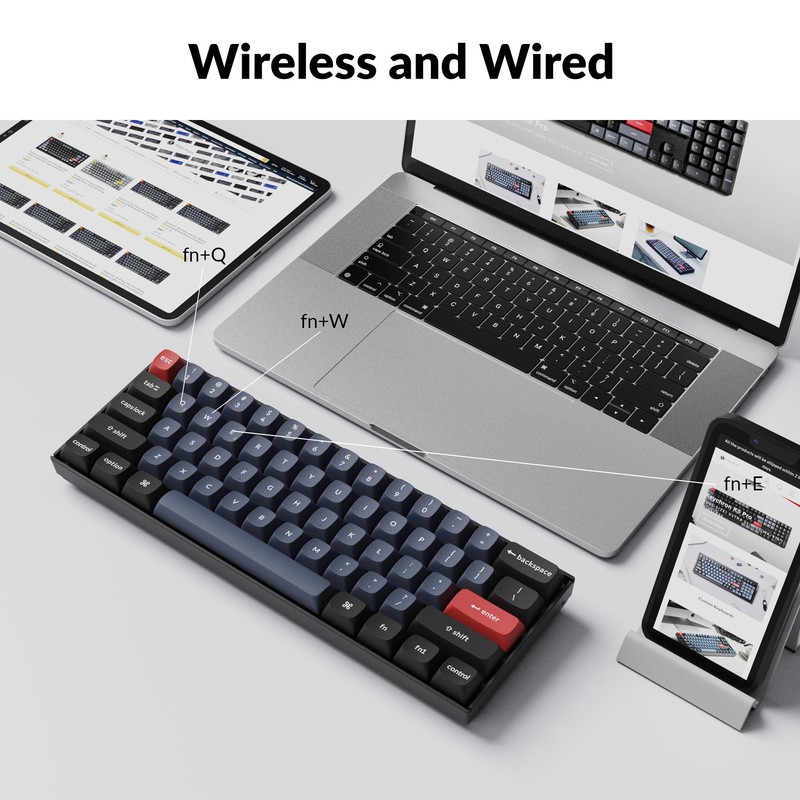 Keychron K12 Pro Custom Wireless/Wired Mechanical Keyboard QMK/VIA Programmable Macro