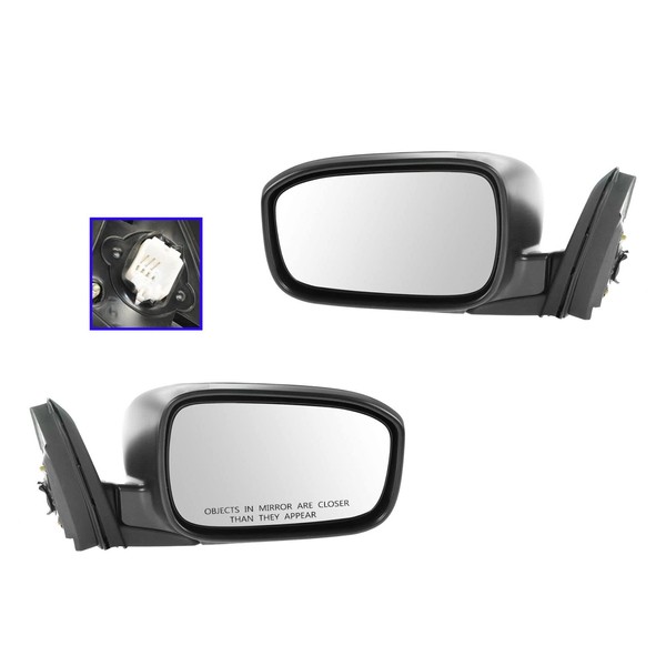 2 Piece Driver and Passenger Side Mirror Assembly Set Electric