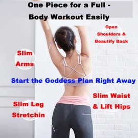 Figure 8 Fitness Resistance Band 3 Pcs, Elastic Rope Stretch Bands for Working Out, Foot, Leg, Arm, Back, Chest, Portable Home Office Training Exercise Stretcher for Yoga Pilates Physical Therapy