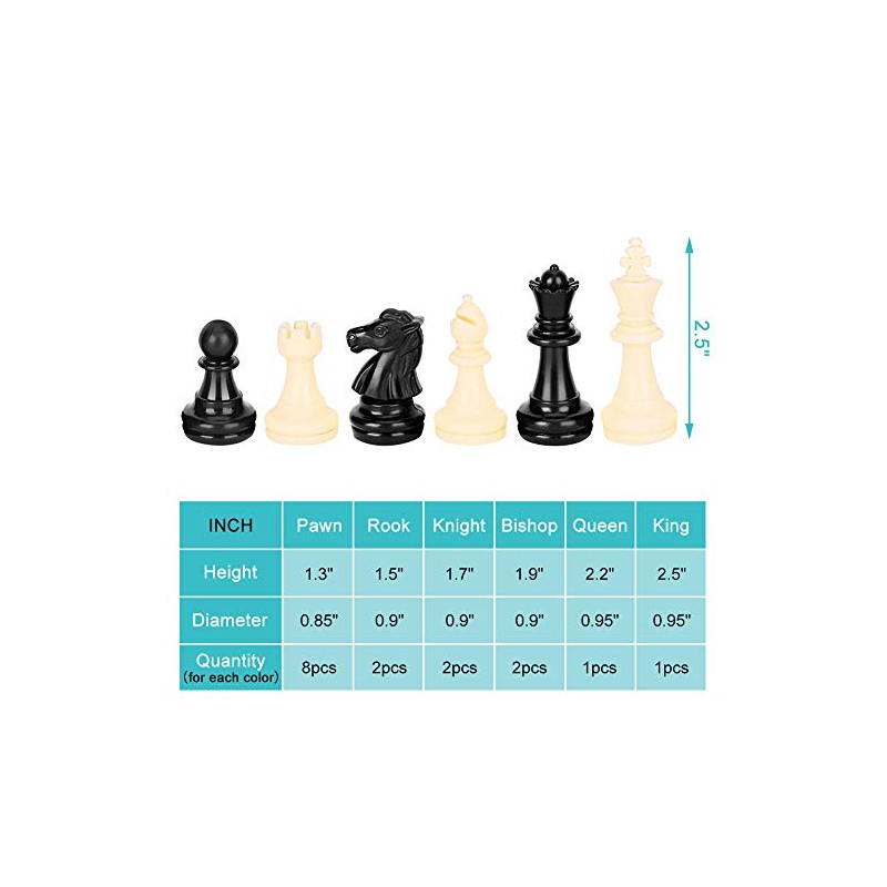 Juego de Ajedrez Completo - 32 Piezas de Ajedrez Estándar
