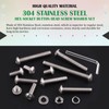 Keadic 261 Pcs M6 13 Sizes Hex Socket Button Head