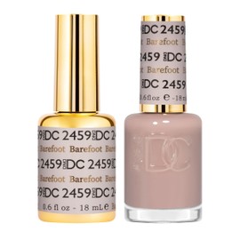 DND Gel DC Sheer Polish Set - 1 each of Gel Polish and Nail Polish, Barefoot, 0.5 Fl Oz