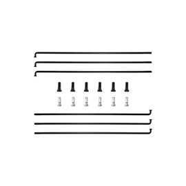 TSTRAUM 14G Bicycle Spokes with Nipple, Pack of 6, 110-309 mm, Diameter 2 mm Mountain Bike Steel Spokes, for MTB Wheel Spokes, E-Bike, Downhill, Trekking, City Bikes and More (Black, 184 mm)