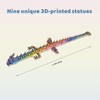 TUTHKOTH 9PCS 3D Printed Dragon Figure Collection (9Pcs-Red+Yellow+Blue)