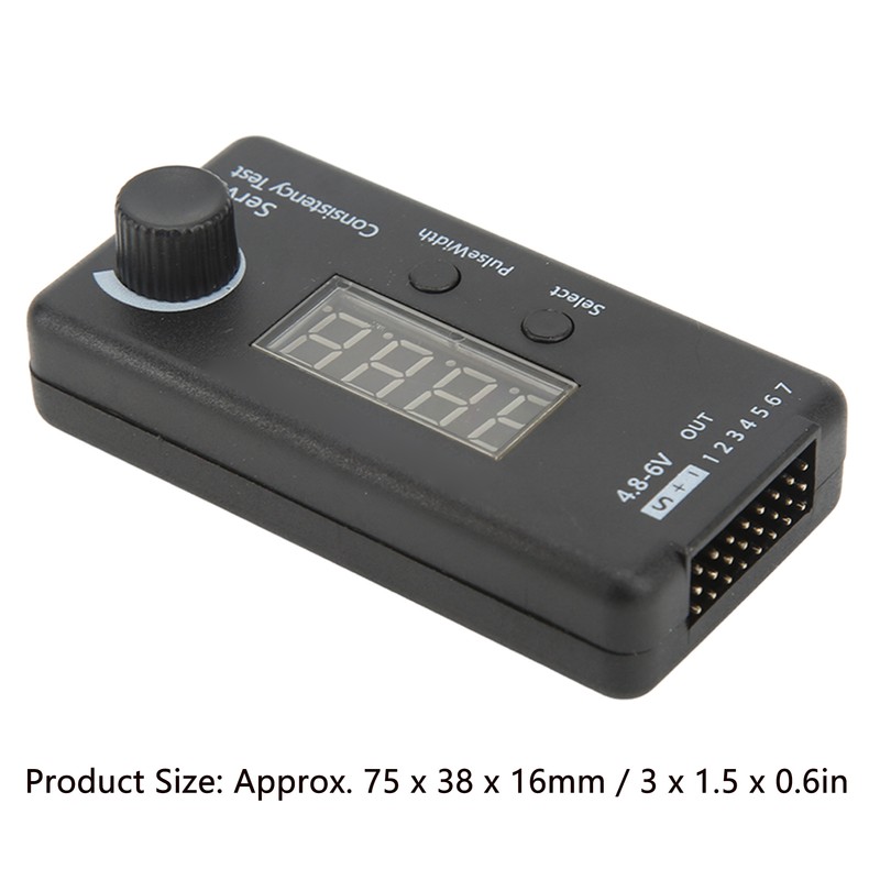 Digital Servo Tester 3 Modes High Accuracy Black Plastic Servo