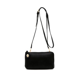 LOVESOME Women's Small Crossbody Bag Wristlet Clutch(Black)