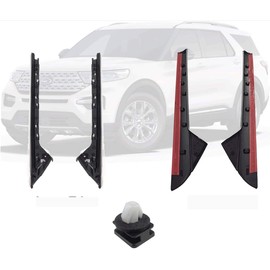 JAAGS Compatible with 2015 Ford Explorer Windshield Molding kit Outer (Glossy) & Inner Trim Pillar Molding Right & Left Free Clips Ford Explorer Driver and Passenger Side Trim molding Flexline DW1843