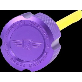 FIGURATI DESIGNS Performance Magnetic Oil Dipstick - Knurled - Purple - Fits M8