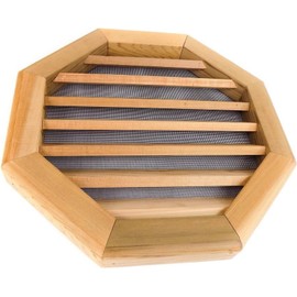 Miller Shingle Octagon Clear Cedar Vent, Flush Mount - 14 inch x 14 inch