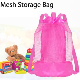 3PCS Mesh Beach Toy Storage Bags, Sandbox Buckets Organizer, Shell Collecting Backpack, Portable Travel Beach Vacation Essentials