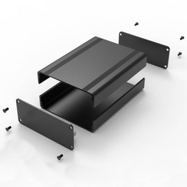 Niiyen Heat Dissipation Cooling Case, 38 x 88 x 100 mm Aluminium Alloy Box, Electronic Product Cooling Aluminium Housing, Split Housing, PCB Wiring Aluminium Box for Decoder