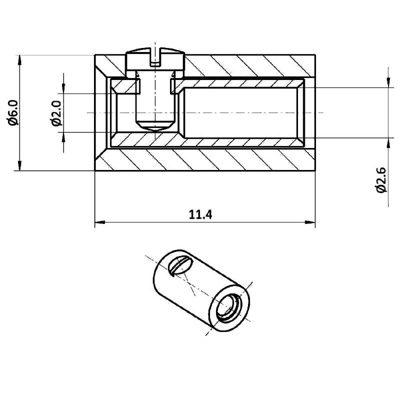 WITTKOWARE 2.6 mm Dwarf Couplings with Screw Connection (Suitable for