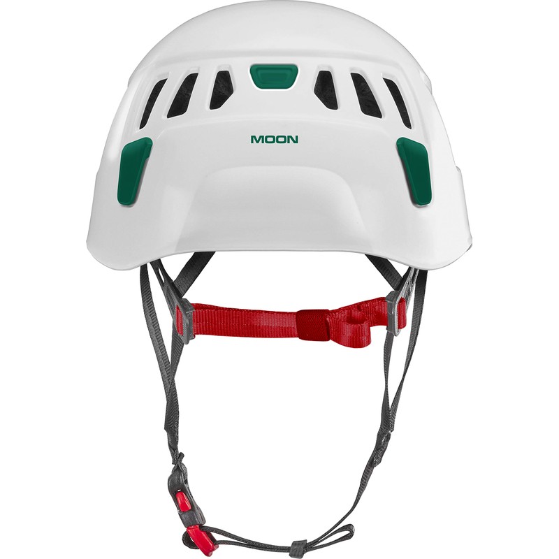 Climbing Technology Moon Helmet, Bianco/Verde Scuro, 50-61 cm