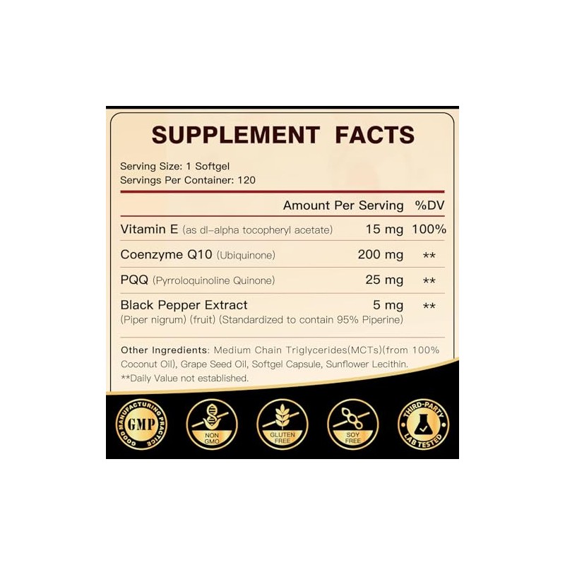 BANYCE CoQ10 200mg Softgels with Vitamin E & Omega 3-6-9