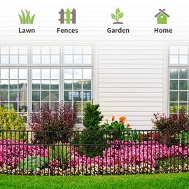 YITAHOME 2 Pack No Dig Animal Barrier Fence 24×15 inch Metal Decorative Dog Digging Garden Fencing for Outdoor, Patio, Flower Bed