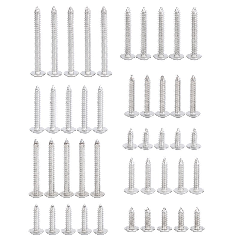 45Pcs SelfTapping Screw Set Cross Oval Head 304 Stainless Steel