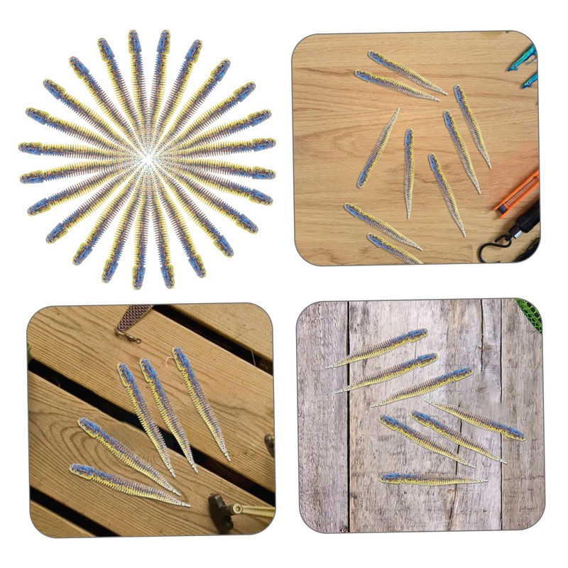 45pcs Lure Soft Bait Bass Lures Baits Fishing Lures Fish