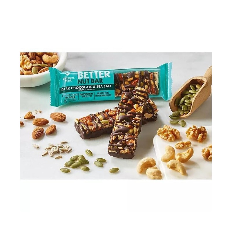 The Better Nut Bar, Dark Chocolate and Sea Salt, 24
