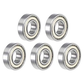 uxcell R8ZZ Deep Groove Ball Bearing 1/2"x1-1/8"x5/16" Double Shielded ABEC-1 Bearings 5-Pack