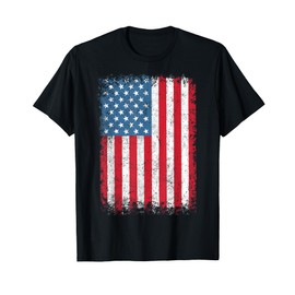 USA T-Shirt Women Men Kids Patriotic American Flag July 4th T-Shirt, black