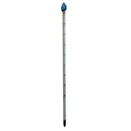 Thermometer, glass, -35 to +50 °C, external height 305 mm, external width 6.5 mm, temperature measurement range -35 °C to +50 °C, temperature test