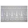 Maritime White Lace Curtain Lighthouse Made of Plauen Lace Panel