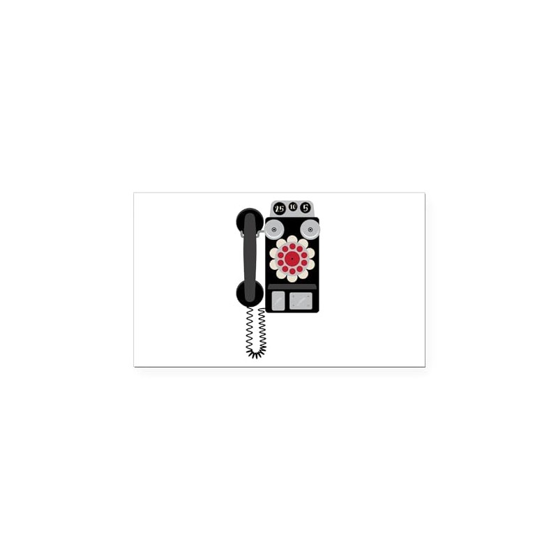 CafePress Vintage Payphone Telephone Rectangle Car Bumper Magnet