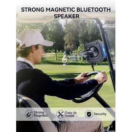 PILSAMAS Golf Speaker - Bluetooth Speaker for Golf Cart, Deep Bass, TWS, 15W, Waterproof